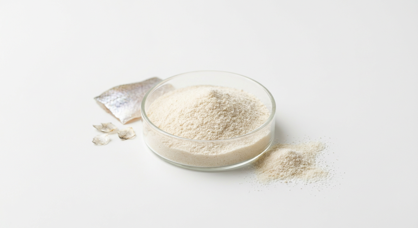 Гидролизденген балық коллаген ұнтағы (Hydrolyzed Fish Collagen Powder)